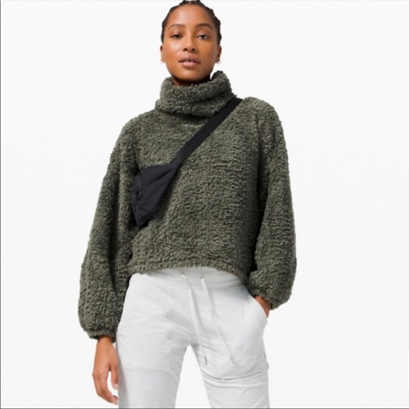 lululemon athletica Tops - Lululemon Sherpa Pullover Warmth Restore Dark Olive Green XS / S